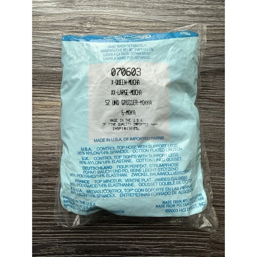 Silkies Control Top Sheer Pantyhose Mocha‎ New